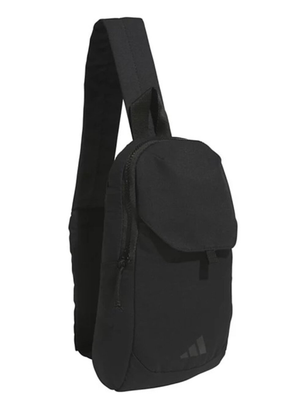 Black Adidas Essentials Sling Bag With 60" Crossbody Strap Multiple Pockets-NWOT